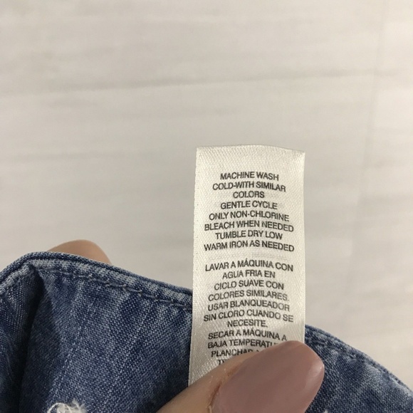 Chicos SZ 2 US 12 Platinum Chambray Trouser Pants - Picture 8 of 8